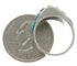 Genuine Sterling Silver Turquoise Inlay Ring Size 8-3/4 RX100641